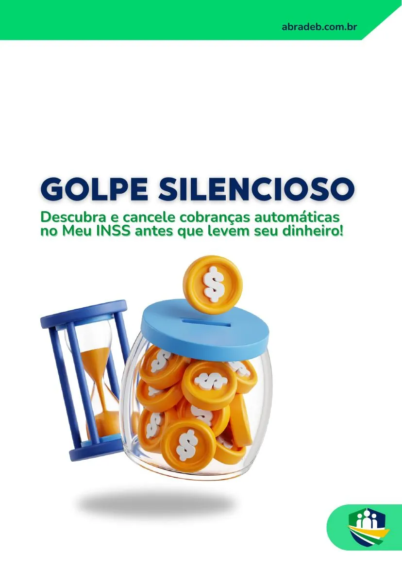 Capa da cartilha: Um guia com dicas para se proteger contra descontos indevidos no MEU INSS.