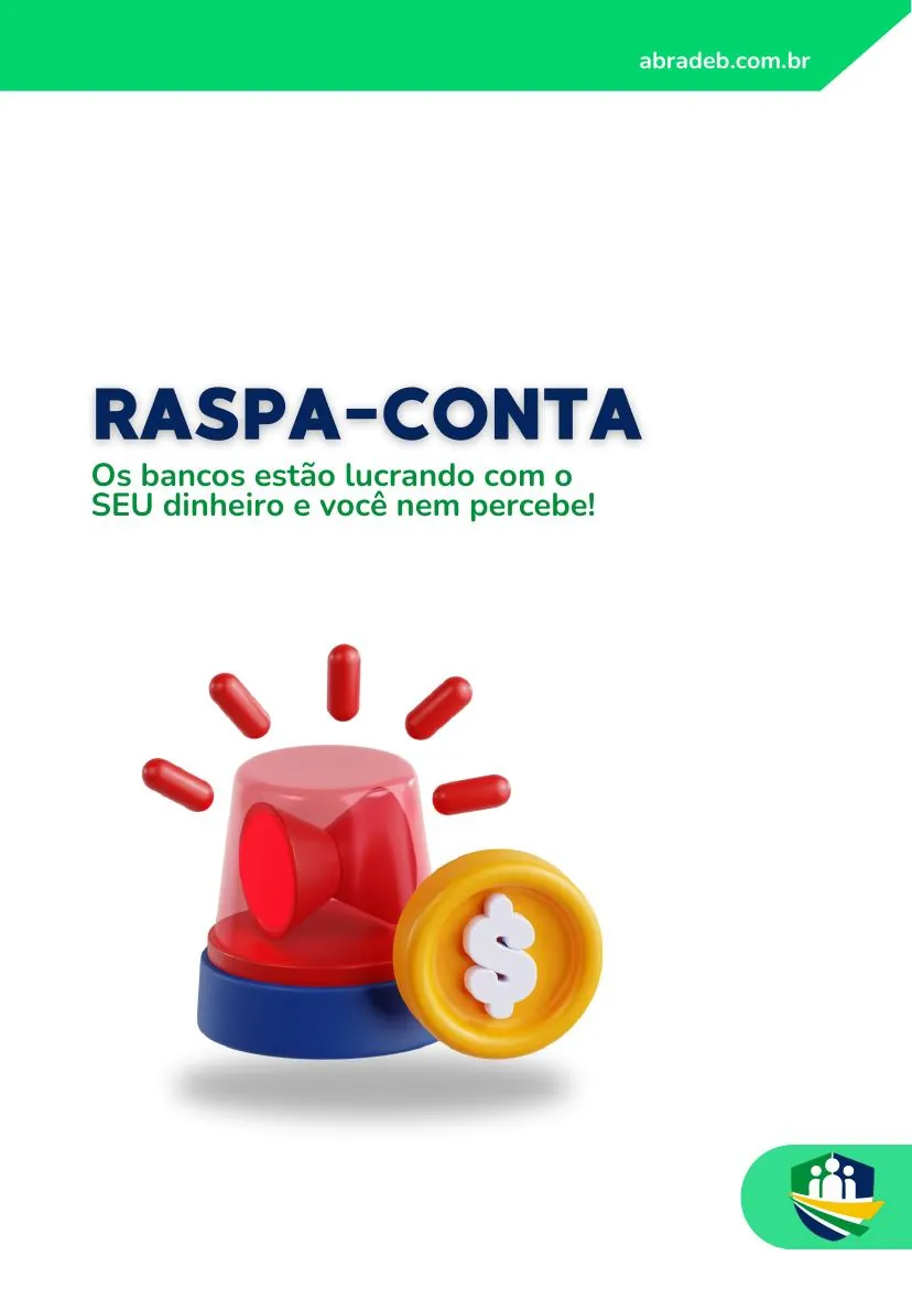 Capa da cartilha: Os bancos estão lucrando com o SEU dinheiro e você nem percebe!